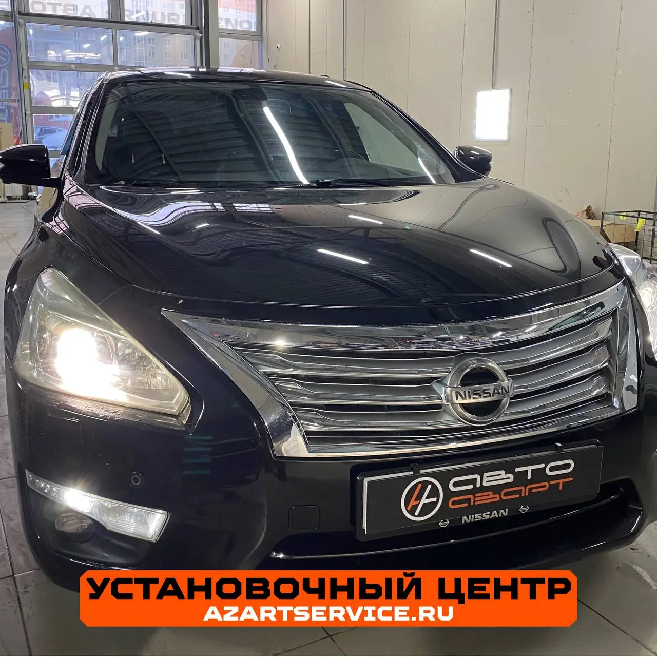 Установка би-лед линз MTF и ПТФ в Nissan Teana